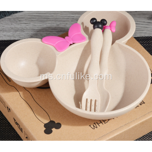 3-Pieces Mickey Mouse Shape Tableware